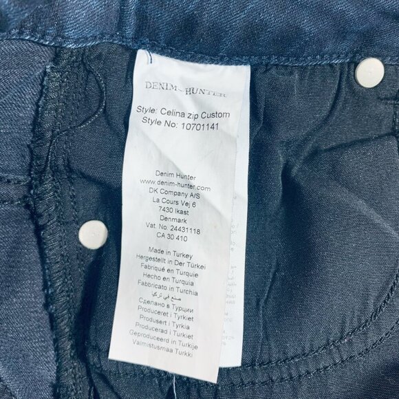 Denim Hunter Celina Zip Custom  dark blue denim Jeans size 31 - Picture 13 of 16